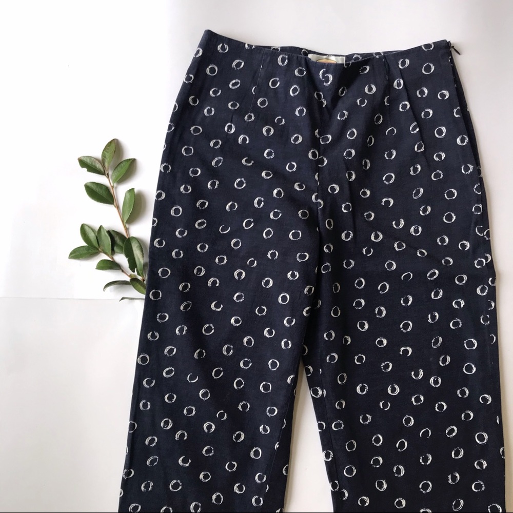 Silk and Cotton Capris Pants Elegant Fashionable